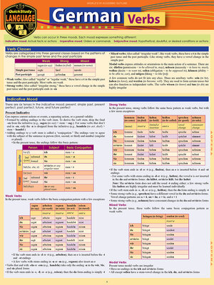 cover image of German Verbs
